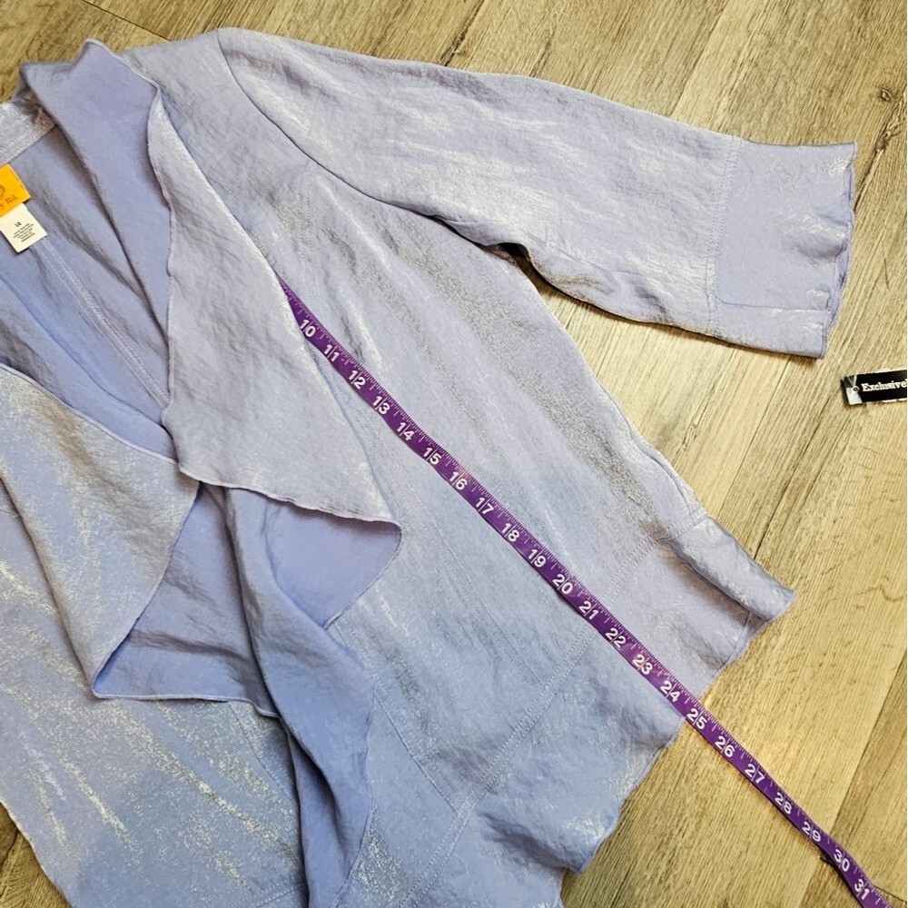 RUBY Rd Periwinkle Soft Sparkle Waterfall Cardiga… - image 6